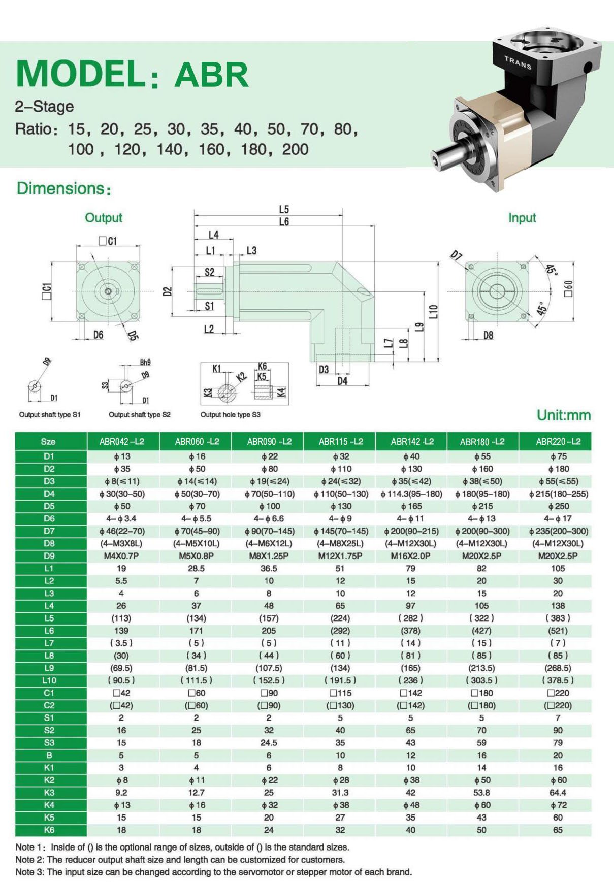 Catalog of ABR Planetary Gearbox